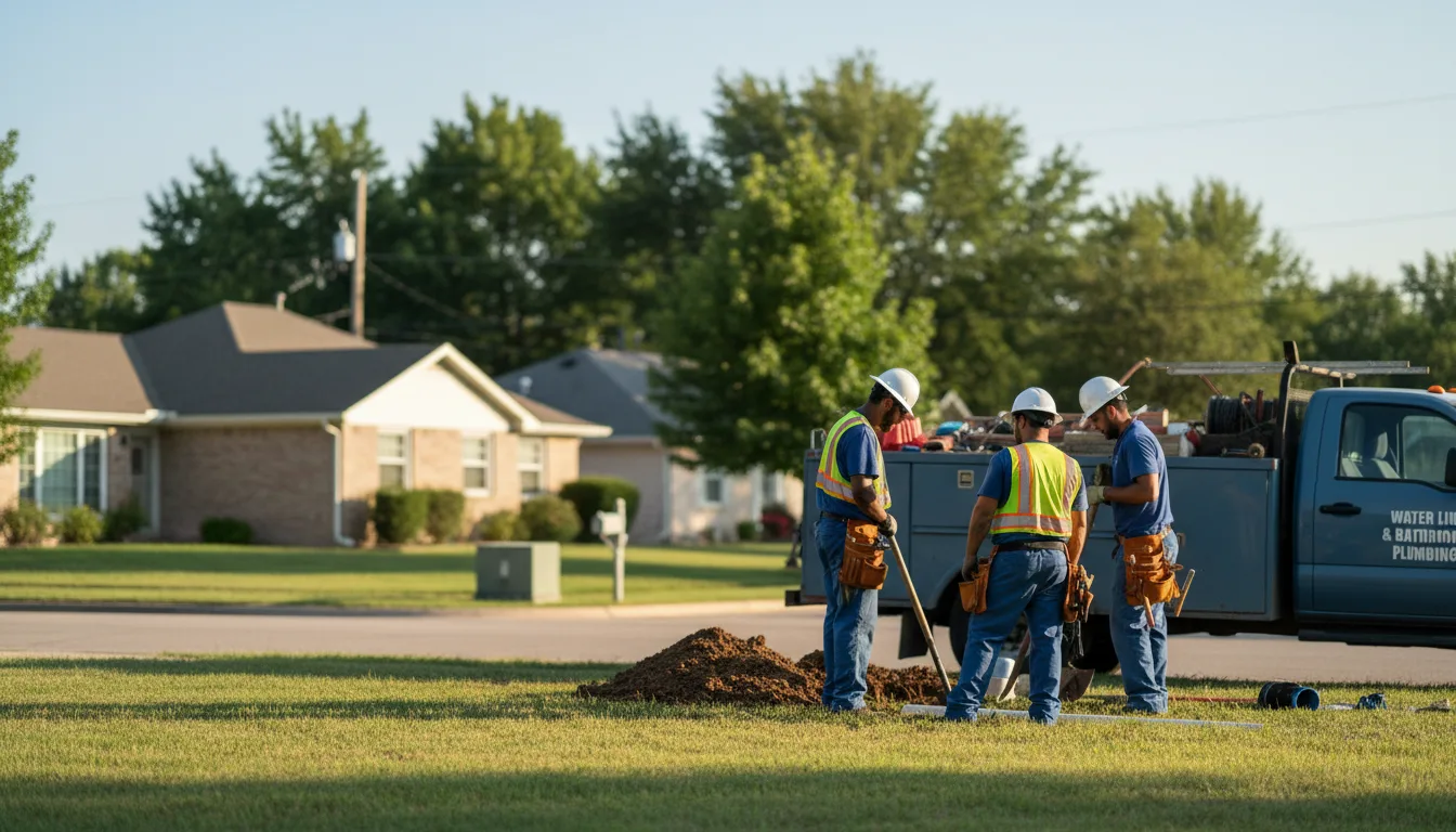 Residential water line and bathroom plumbing service in Valley, AL